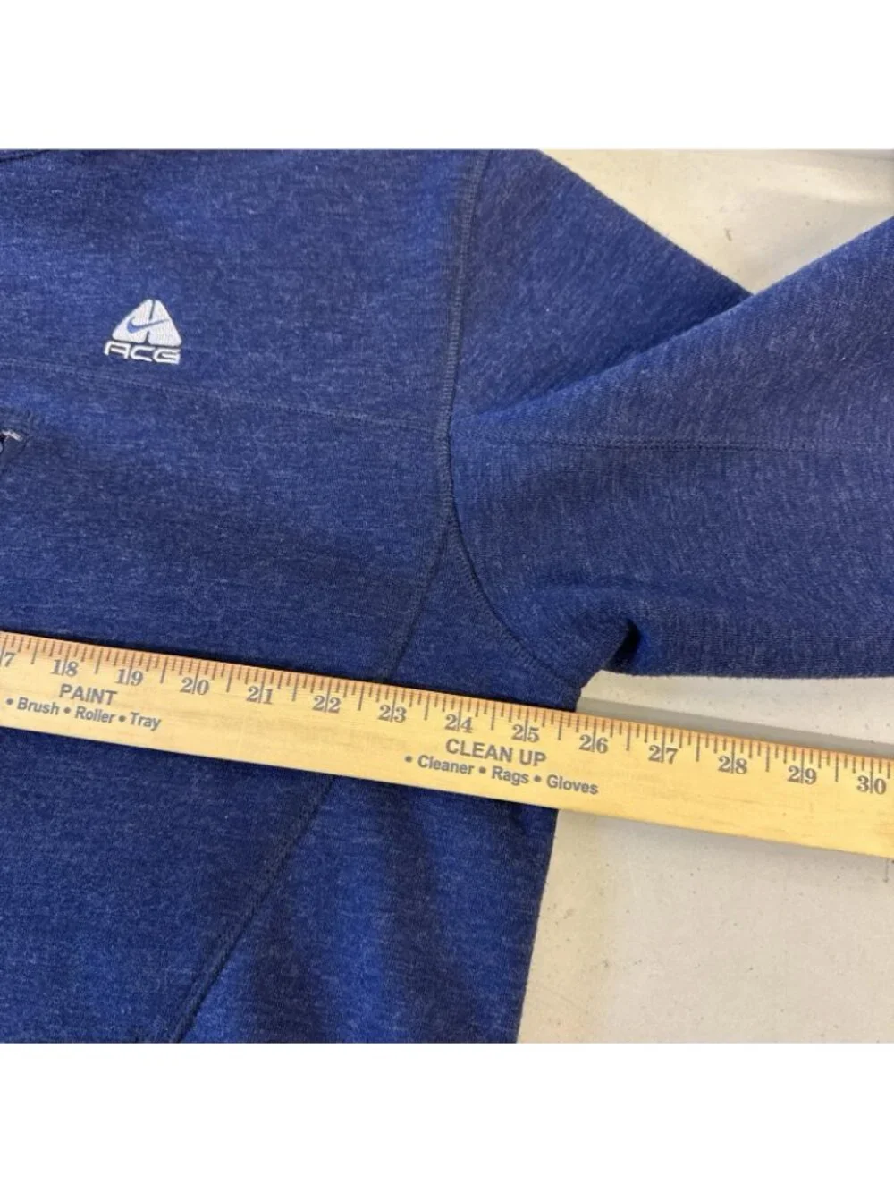 Vintage Nike ACG Jacket Mens XL Blue Wool Blend Fleece Full Zip Hiking Outdoor